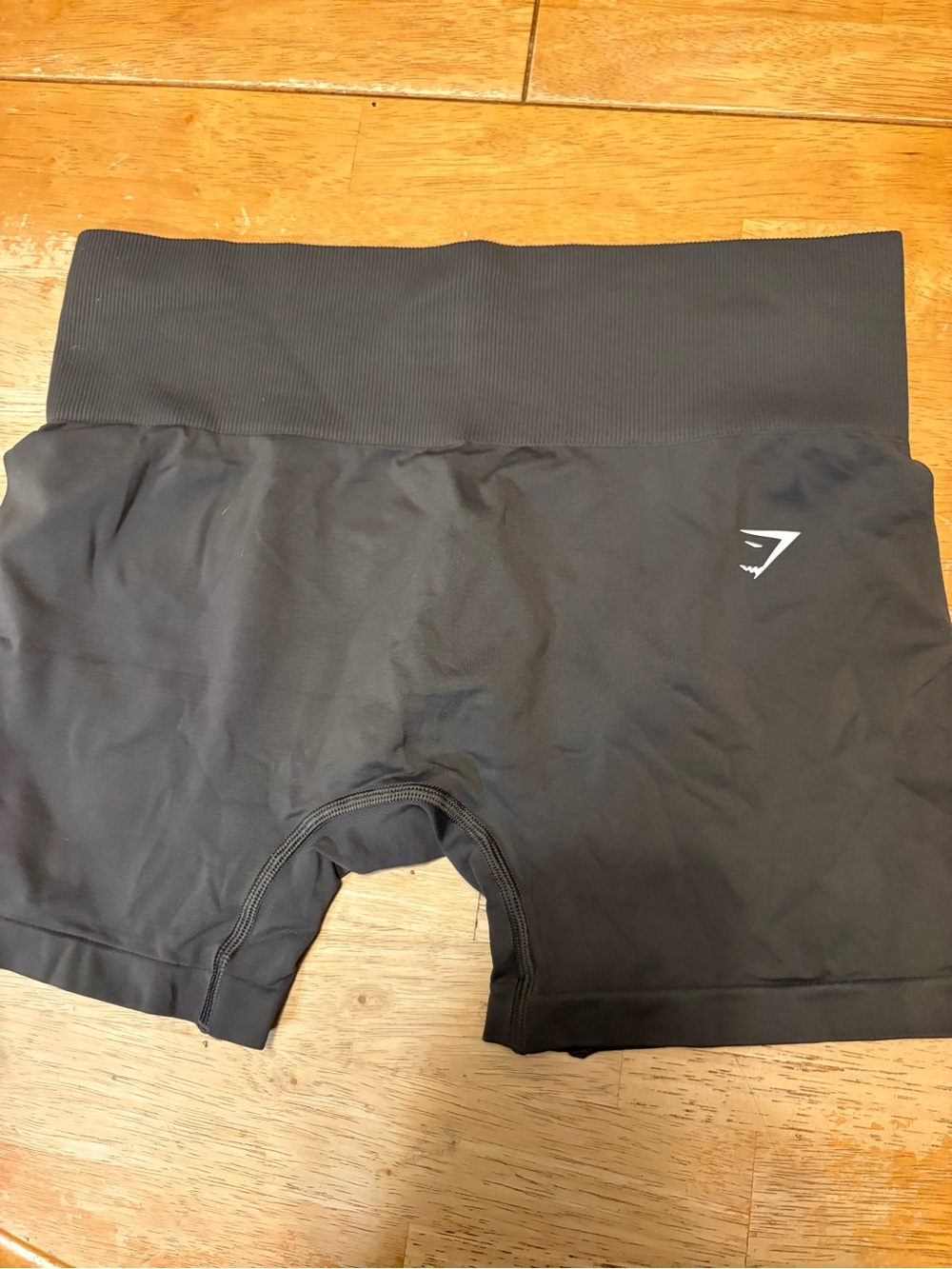 Gymshark Black High-Rise Women’s Bike Shorts with Subtle Logo